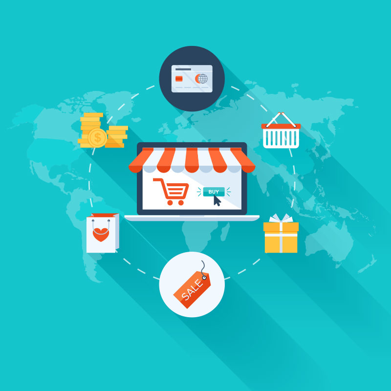 Online Shopping Cycle Illustration